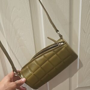 WORN ONCE Forever 21 Olive Quilted Shoulder/ Crossbody Bag